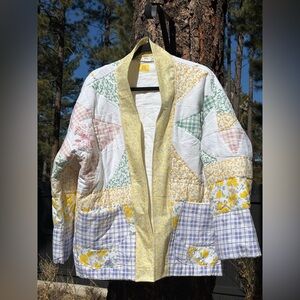 Handmade Homemade Patchwork Quilted Jacket